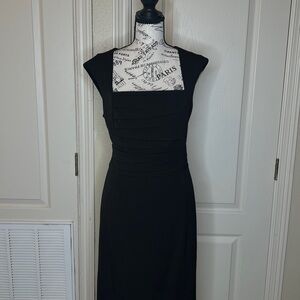 White House Black Market Elegant Black Midi Dress